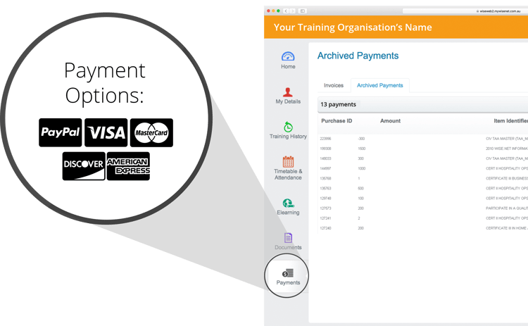 learner enrolment payment options